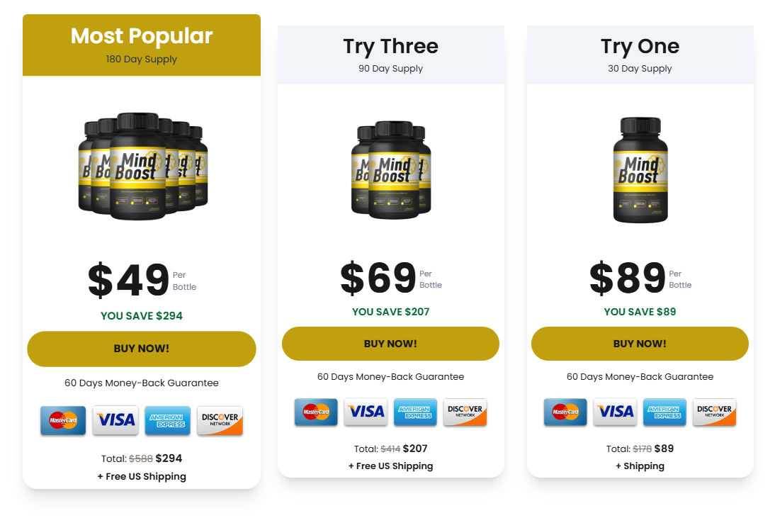 MindBoost pricing